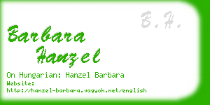 barbara hanzel business card
